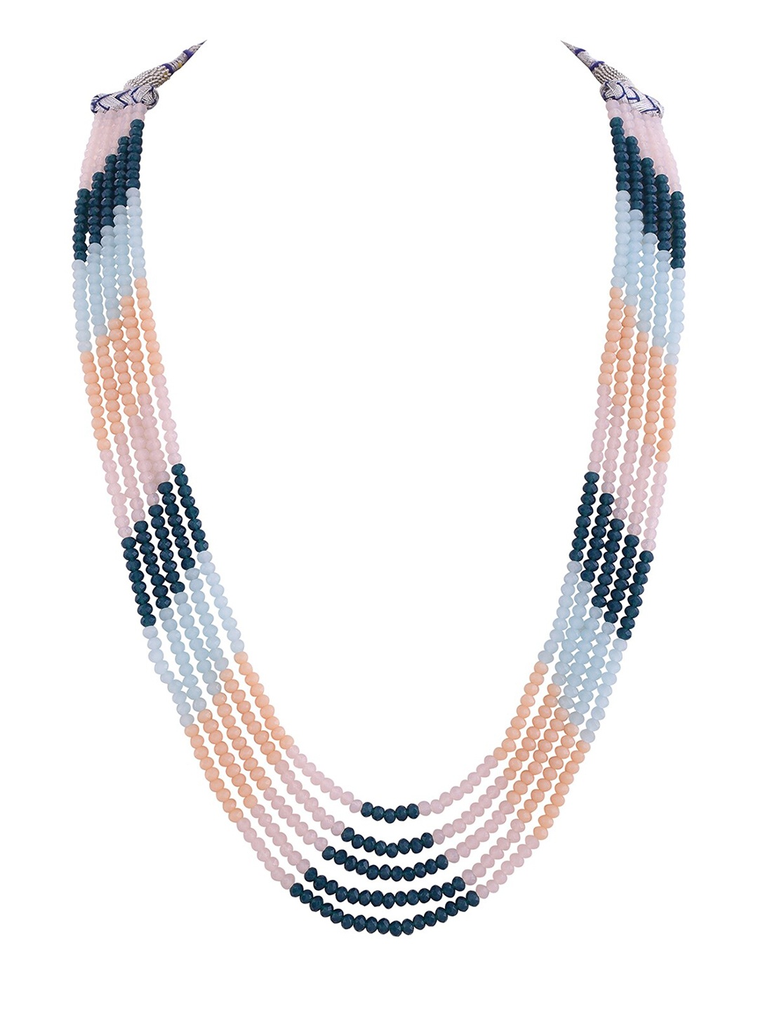 

RATNAVALI JEWELS Layered Beaded Necklace, Blue