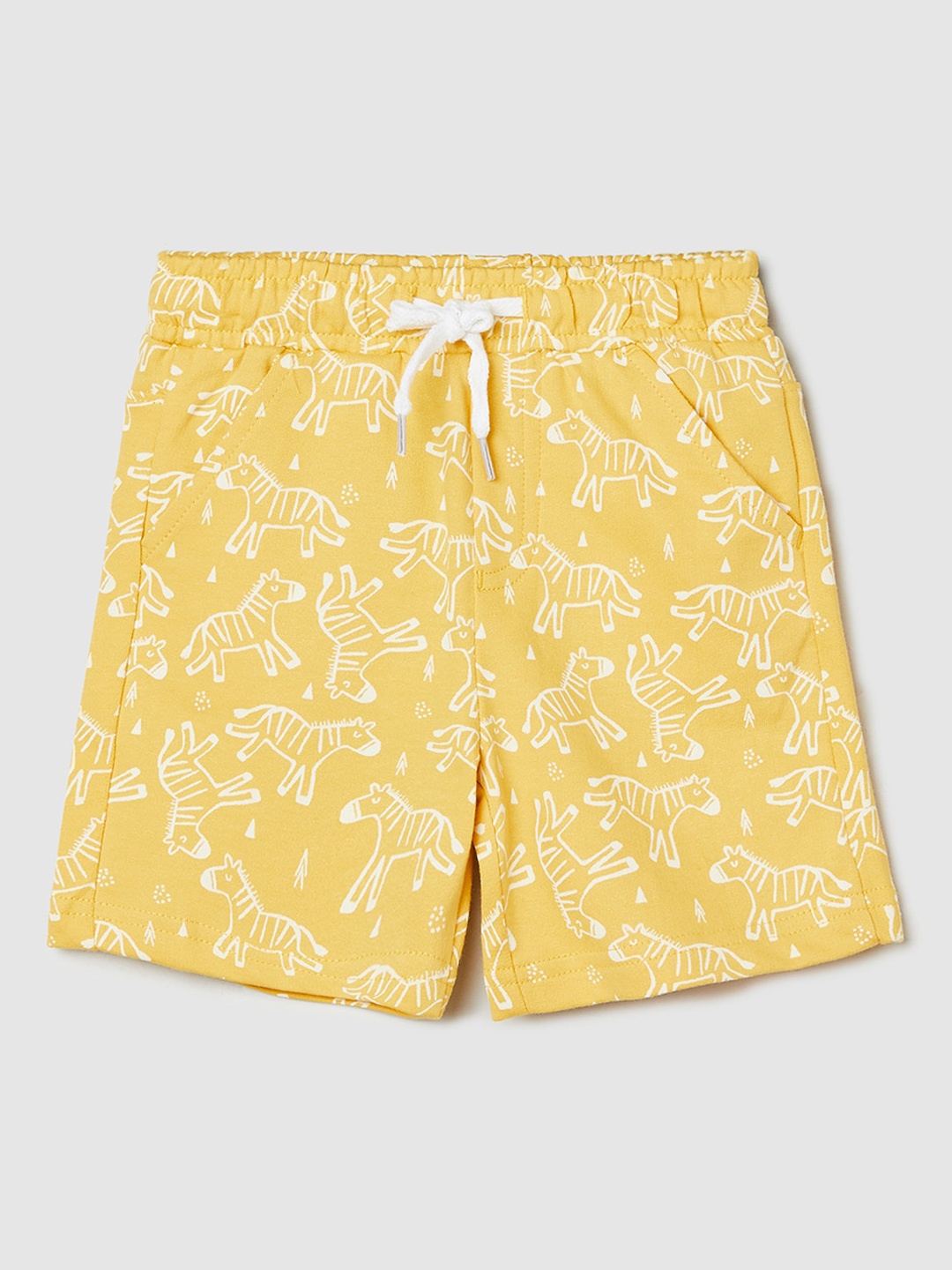 

max Boys Conversational Printed Pure Cotton Rapid Dry Regular Shorts, Yellow