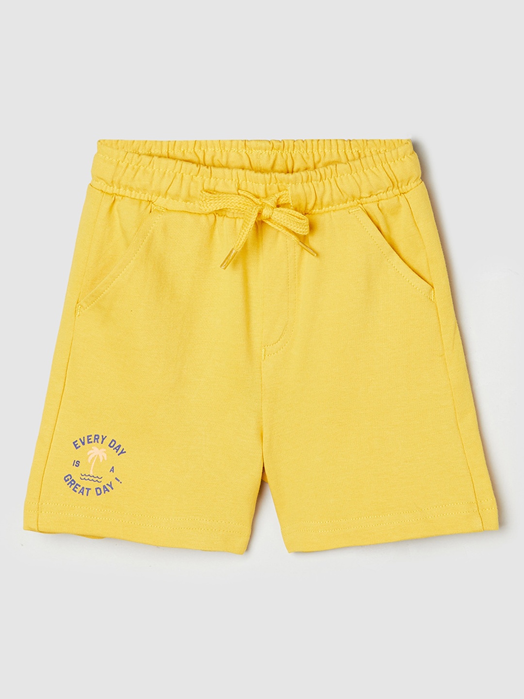 

max Boys Pure Cotton Rapid Dry Regular Shorts, Yellow