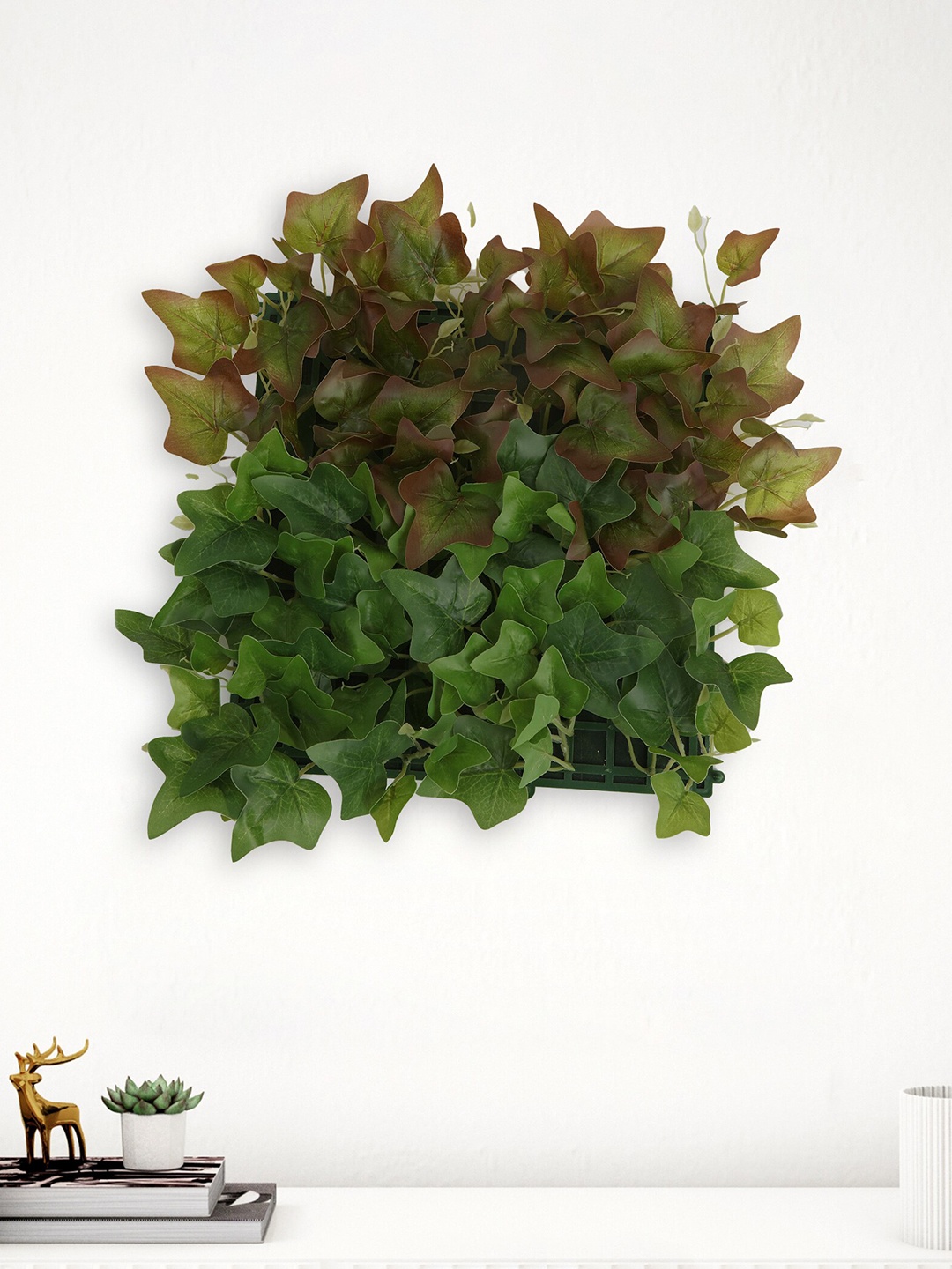 

Home Centre Green Artificial Gloria Leaf Wall Mat