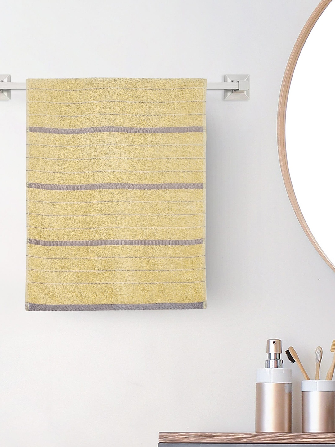 

Home Centre Yellow Striped Mekong Cotton Hand Towel