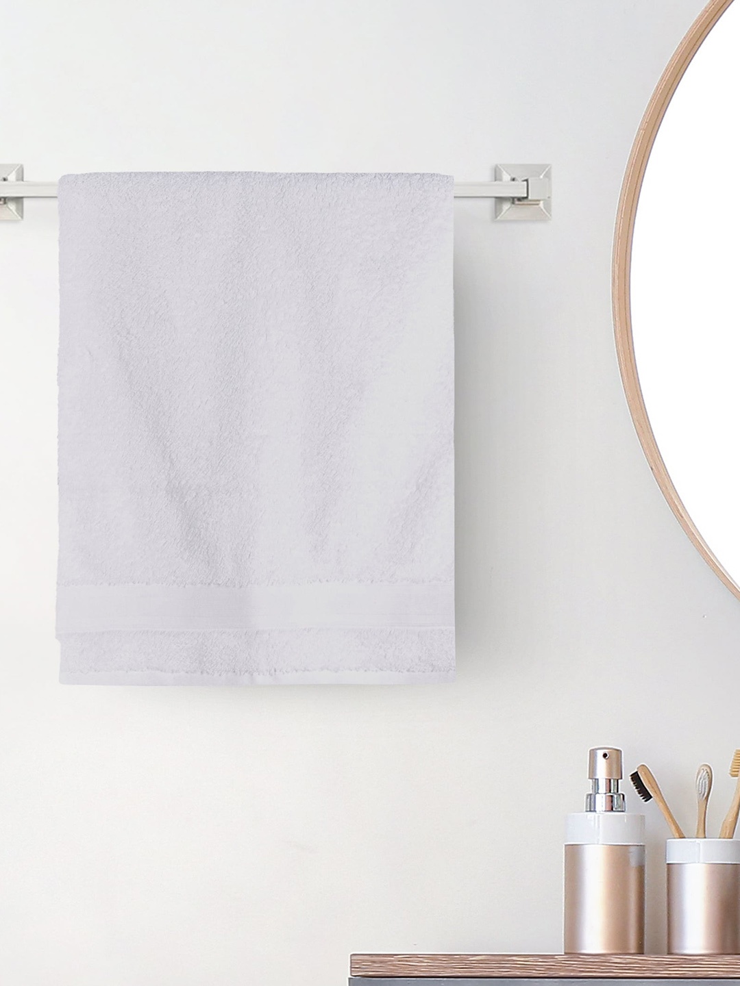 

Home Centre White Colour Refresh Essence Cotton Hand Towel