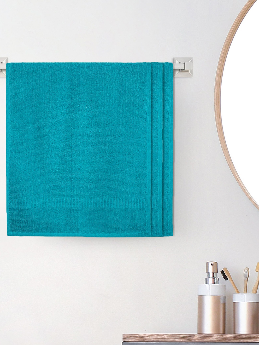 

Home Centre Pacific Emery Blue 3 Pieces Cotton Hand Towels