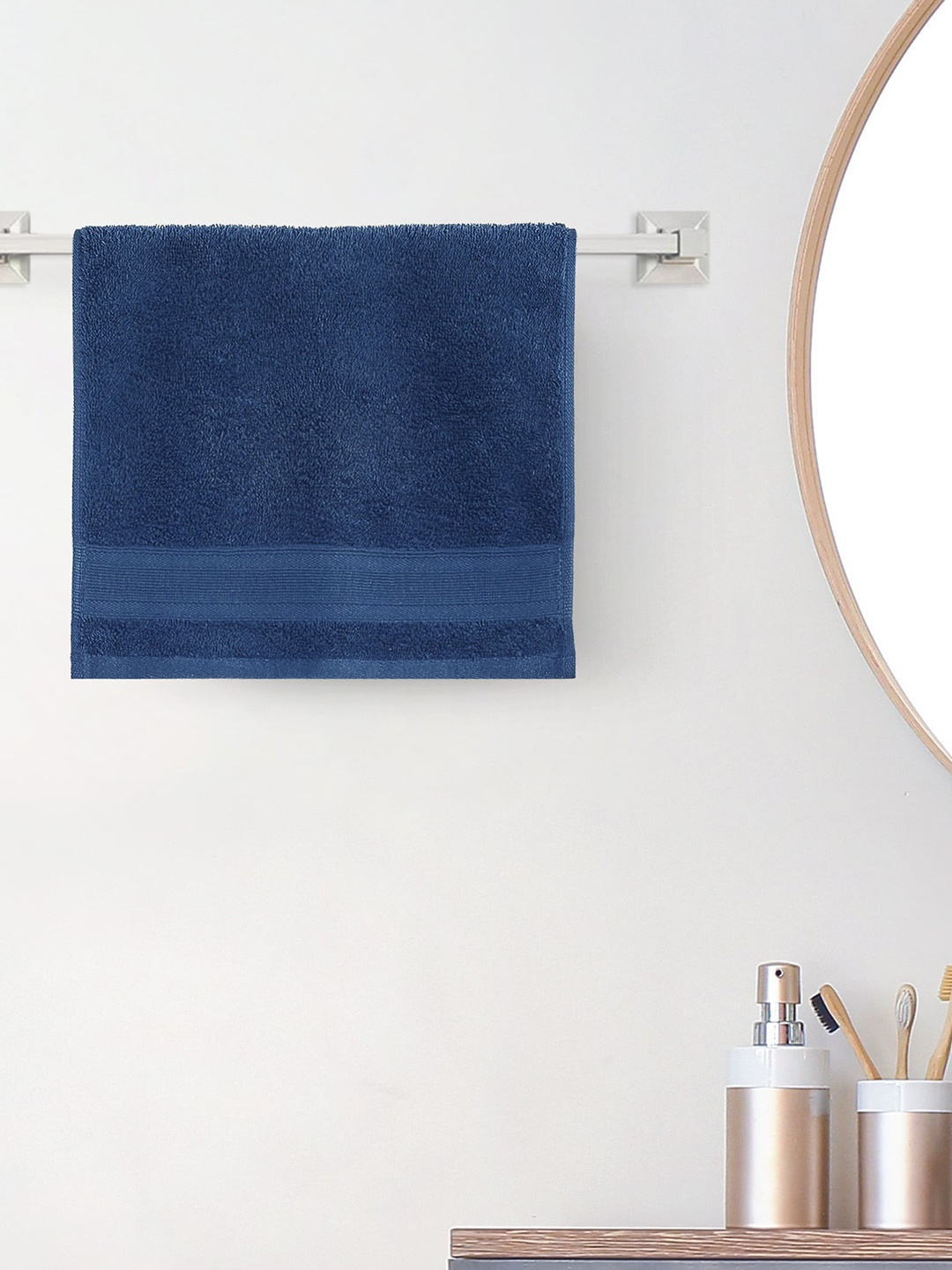 

Home Centre Navy Blue Colour Refresh Essence Cotton Face Towel
