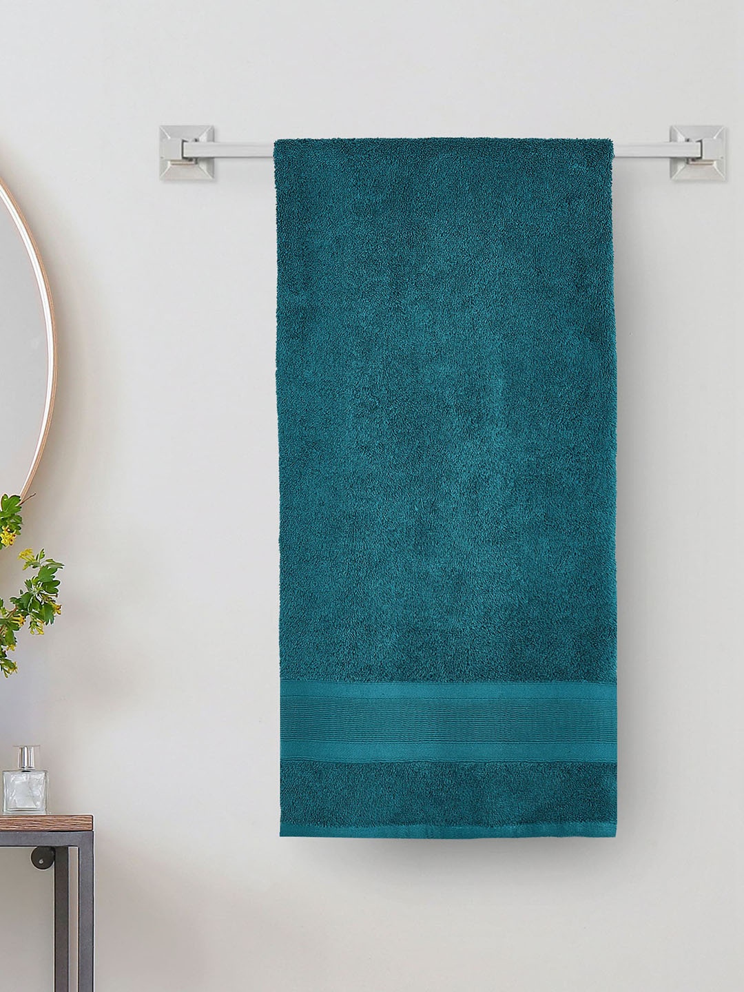 

Home Centre Color Refresh Essence Teal Blue 500 GSM Cotton Bath Towel