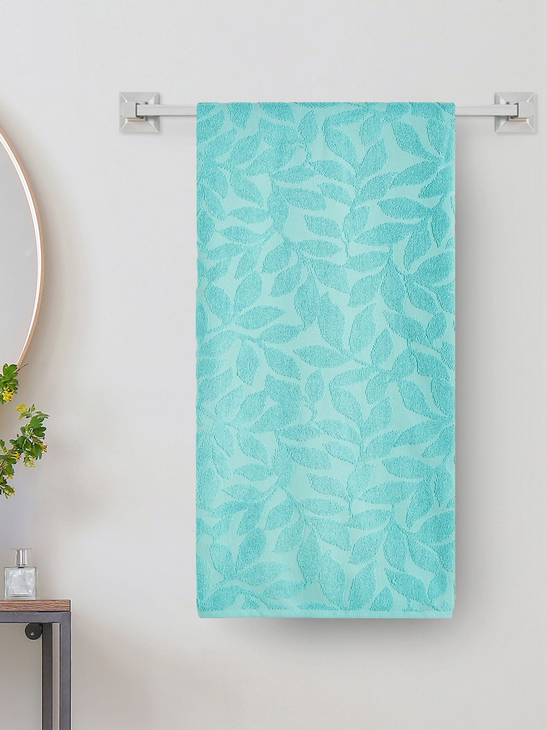

Home Centre Colour Refresh Essence Blue 500 GSM Cotton Jacquard Bath Towel