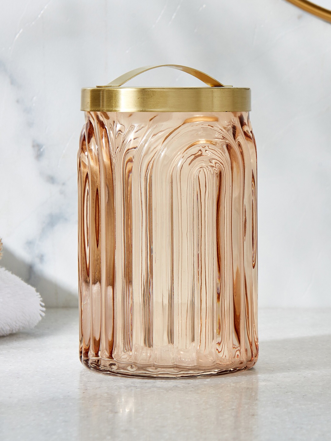 

Home Centre Nova Dastkari Asra Brown Textured Glass Toothbrush Holder