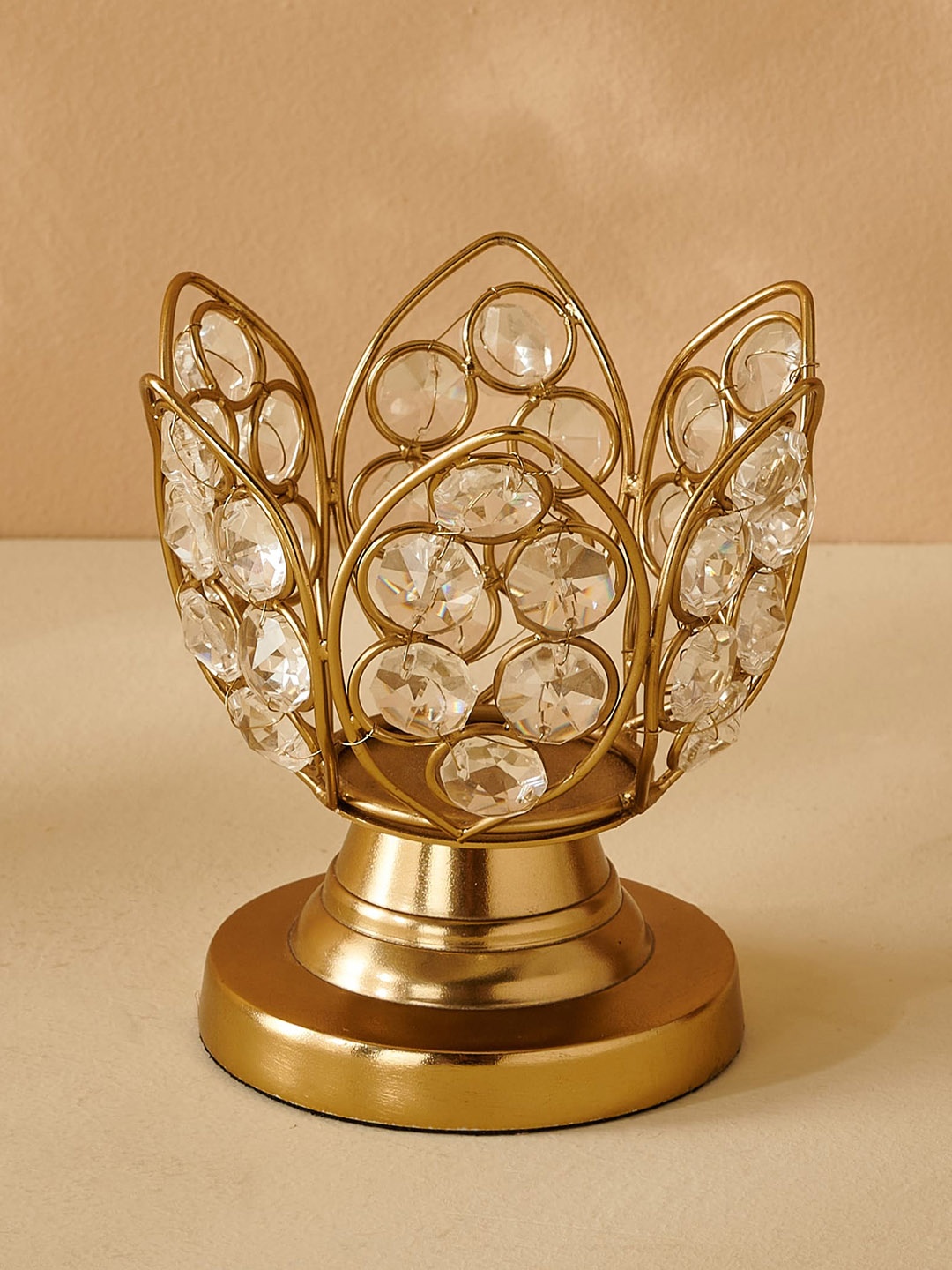 

Home Centre Corsica Tasta Beige & White Embellished T-Light Candle Holder