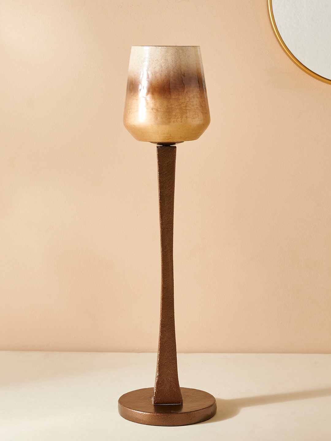 

Home Centre Eternity Vogue Brown Aluminium Pedestal T-Light Candle Holder