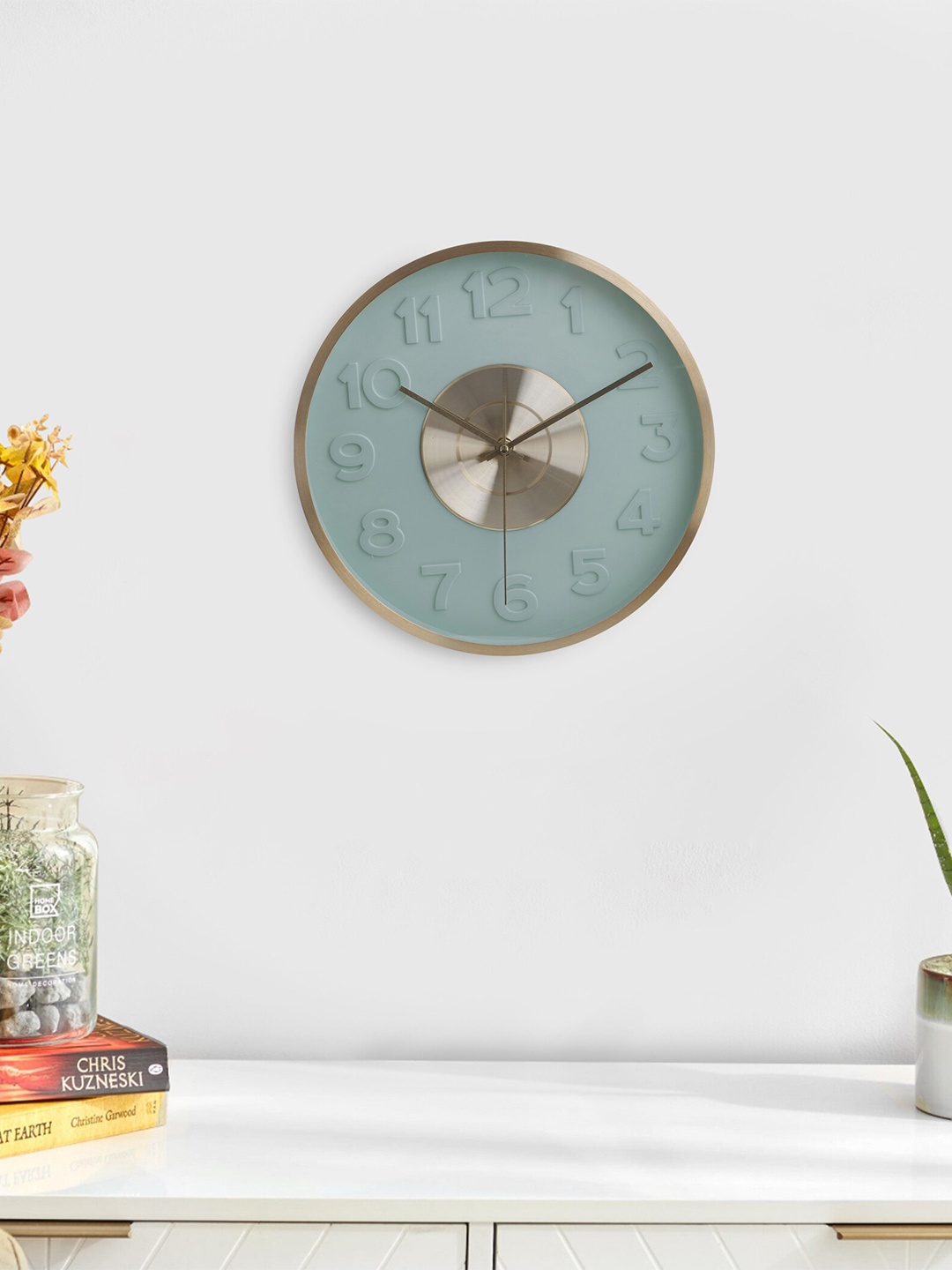 

Home Centre Casablanca Gold-Toned Textured Traditional Wall Clock