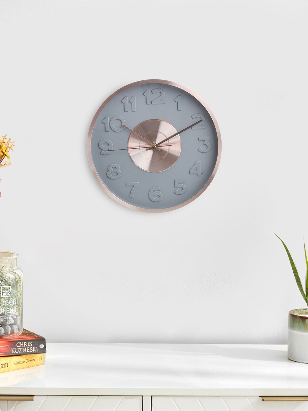 

Home Centre Casablanca Grey Contemporary Wall Clock