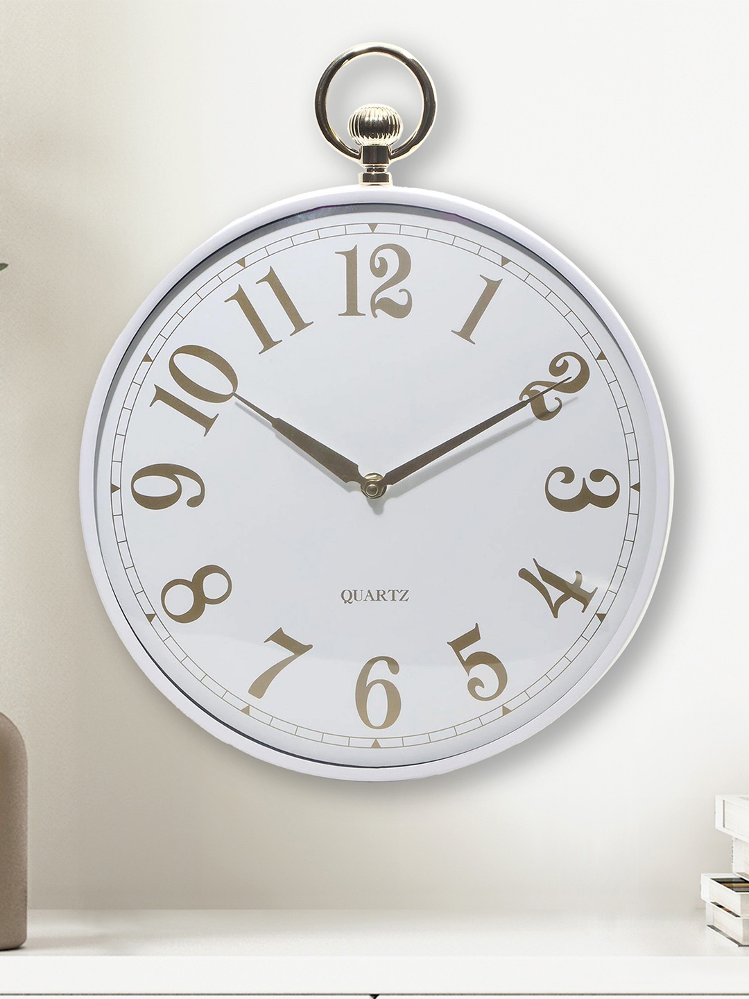 

Home Centre Casablanca White Contemporary Wall Clock