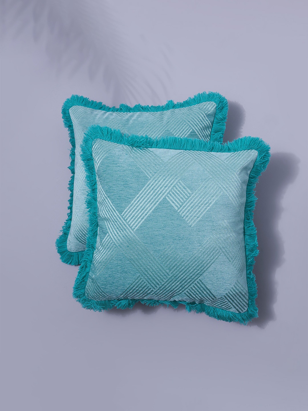 

Home Centre Calamus Teal 2 Pieces Striped Square Cushion Covers