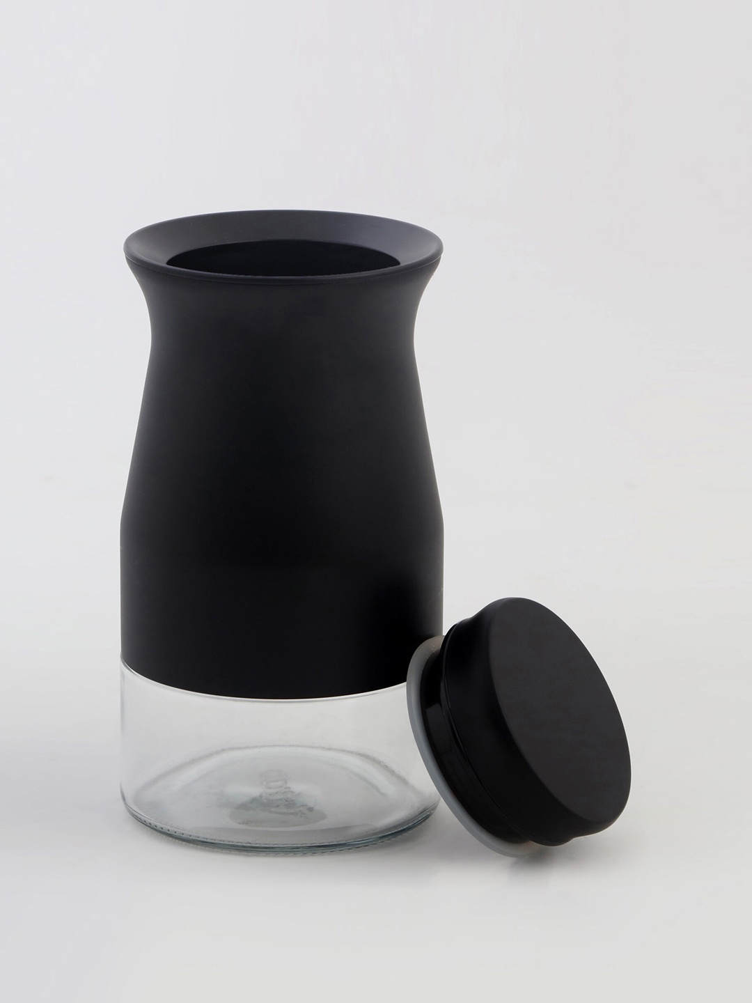 

Home Centre Chef Special Libra Black Glass Canister- 600 ml