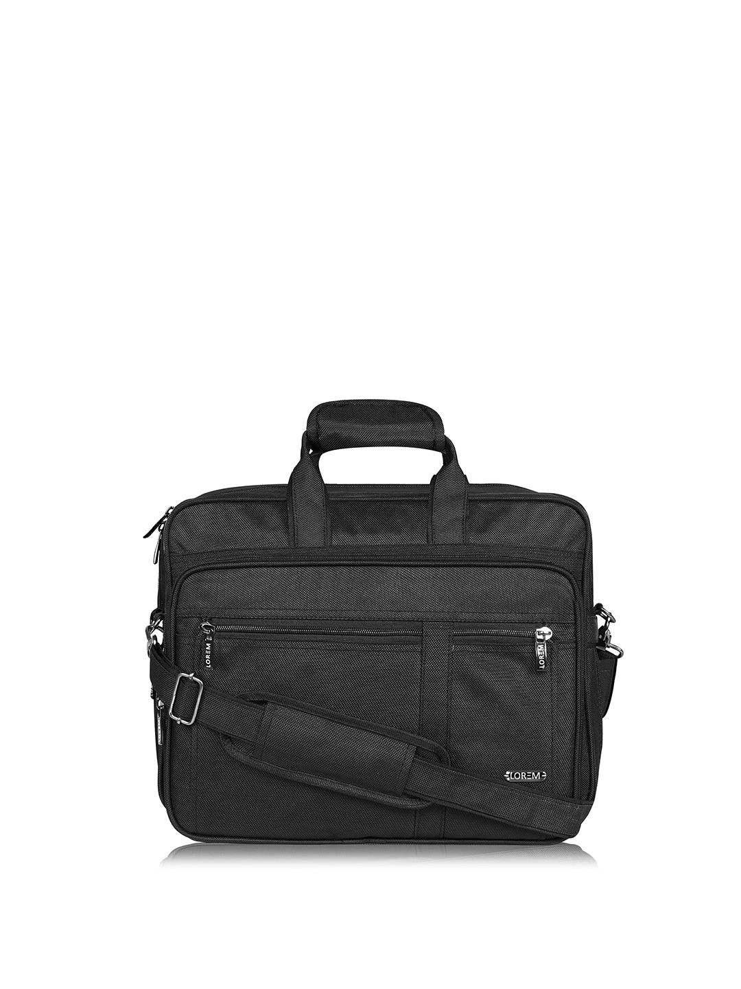 

LOREM Textured Laptop Bag Up to 16 inch, Black