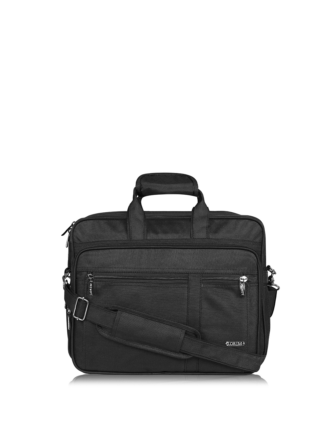 

LOREM Men Textured Messenger Bag, Black