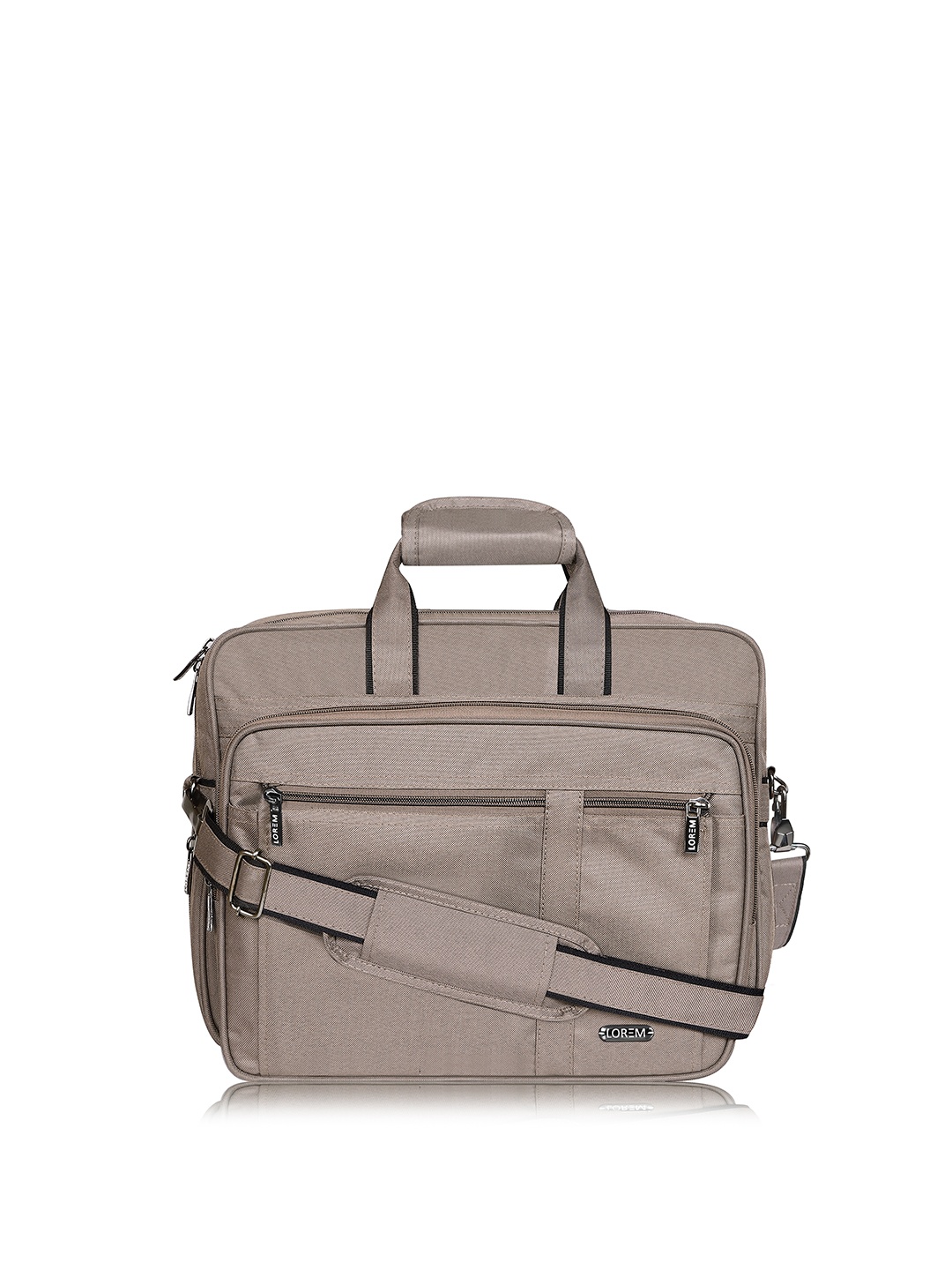 

LOREM Men Textured Messenger Bag, Cream