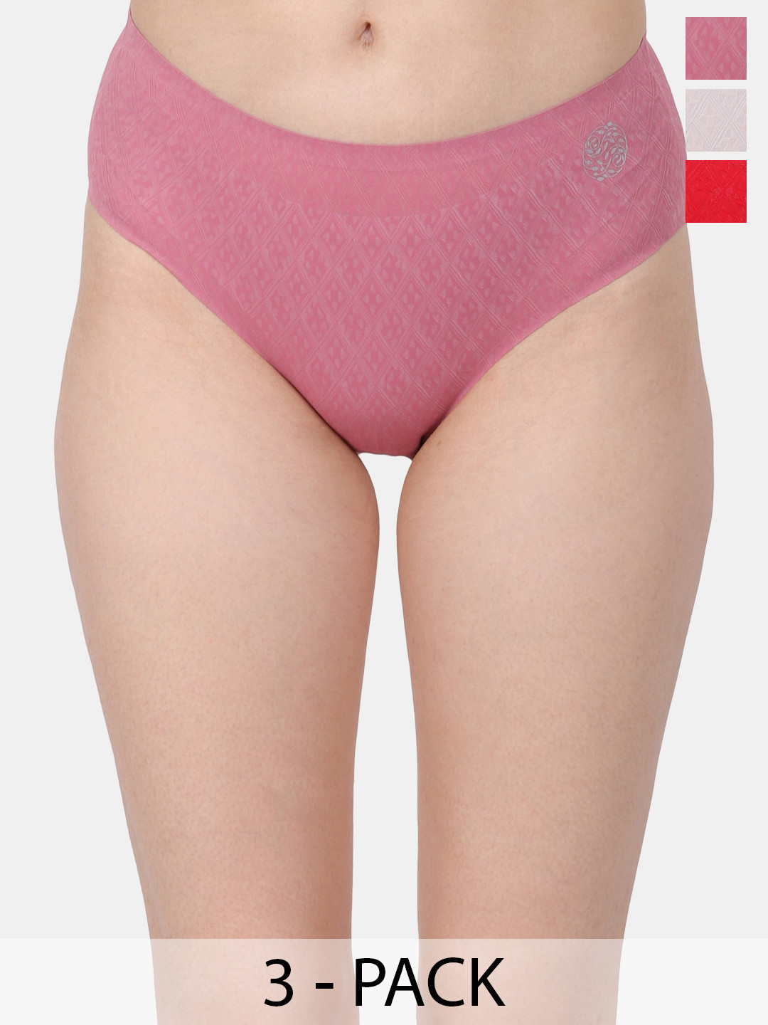 

Amour Secret Pack Of 3 Self-Design Leak Proof Hipster Briefs, Purple