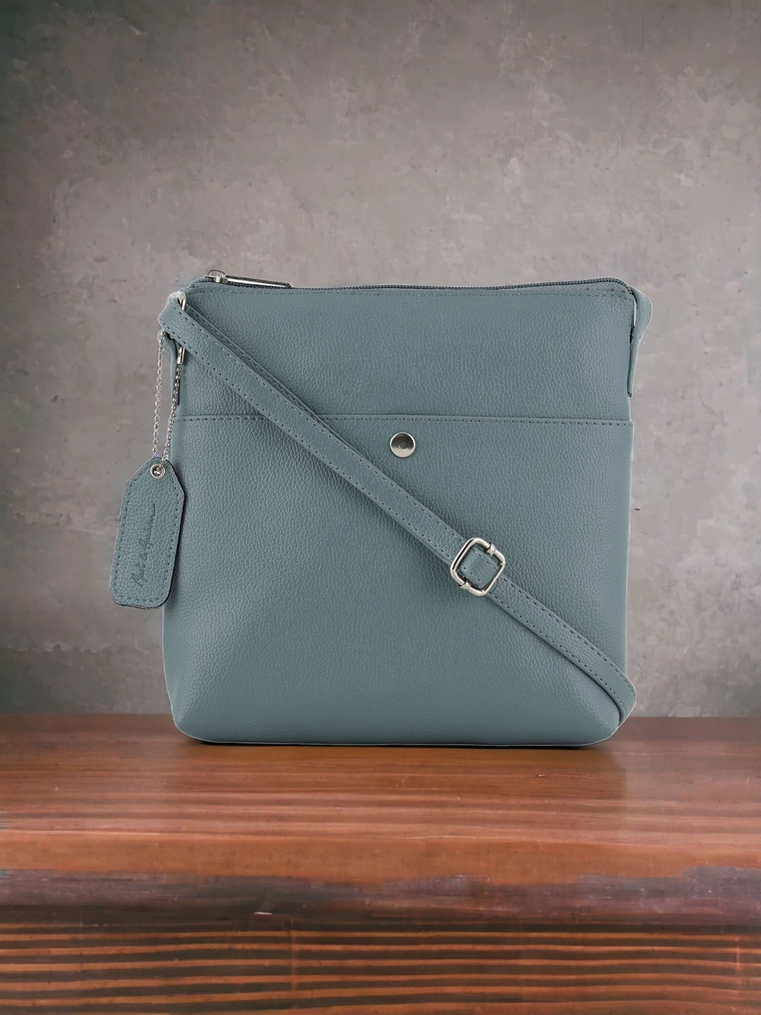 

Mast & Harbour Green PU Structured Sling Bag