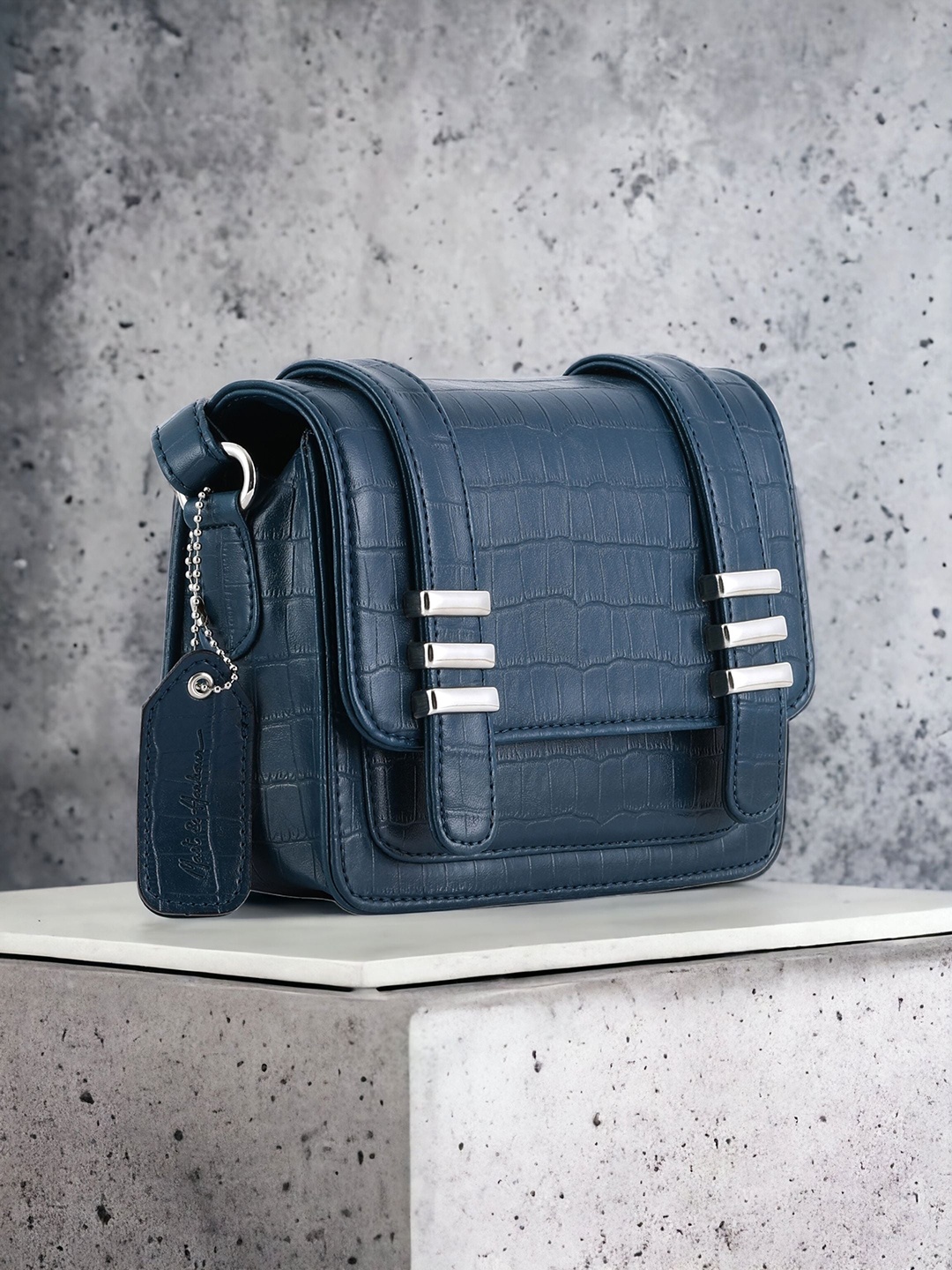 

Mast & Harbour Blue PU Structured Small Sling Bag