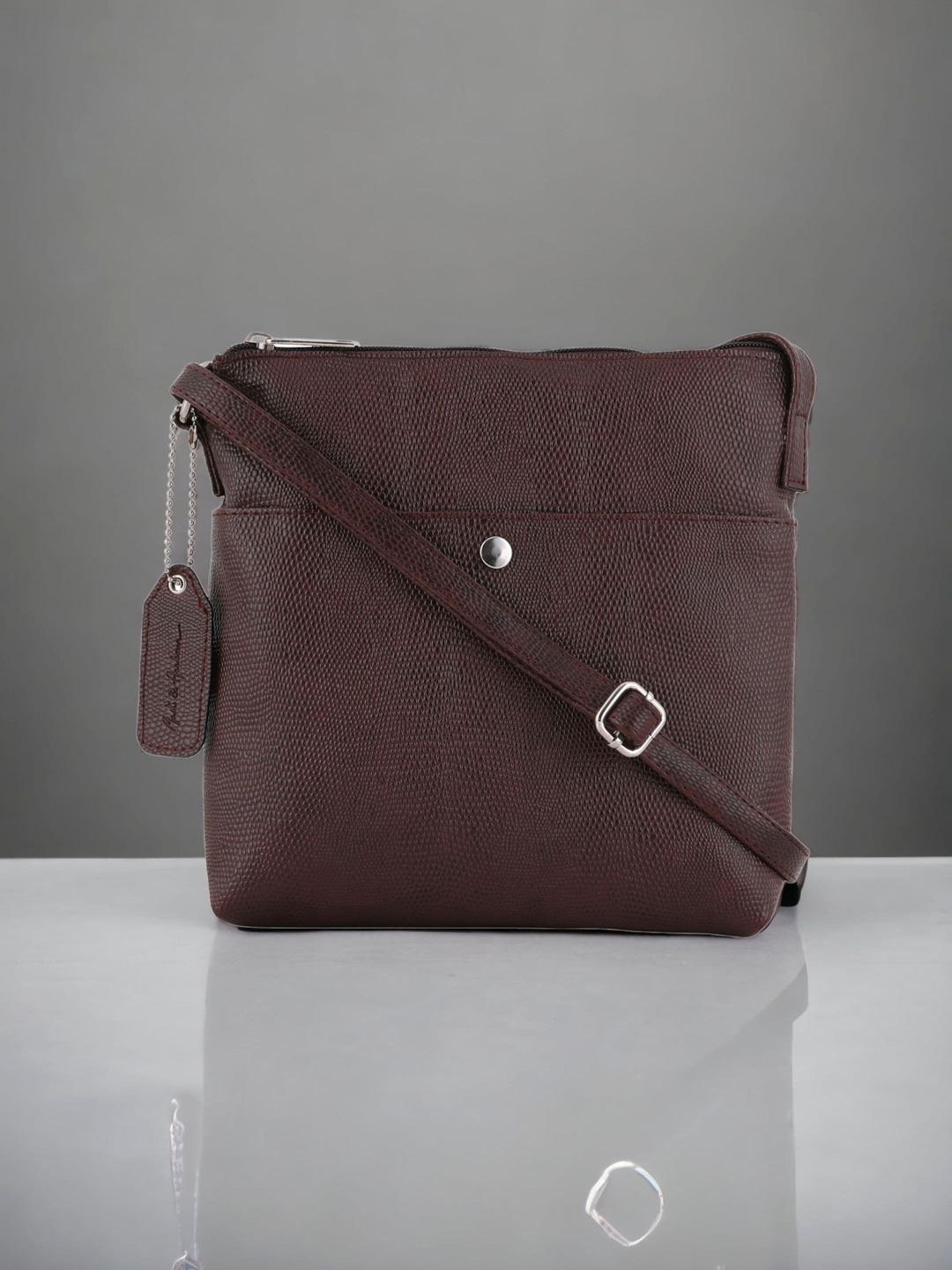 

Mast & Harbour Brown Textured Structured Sling Bag