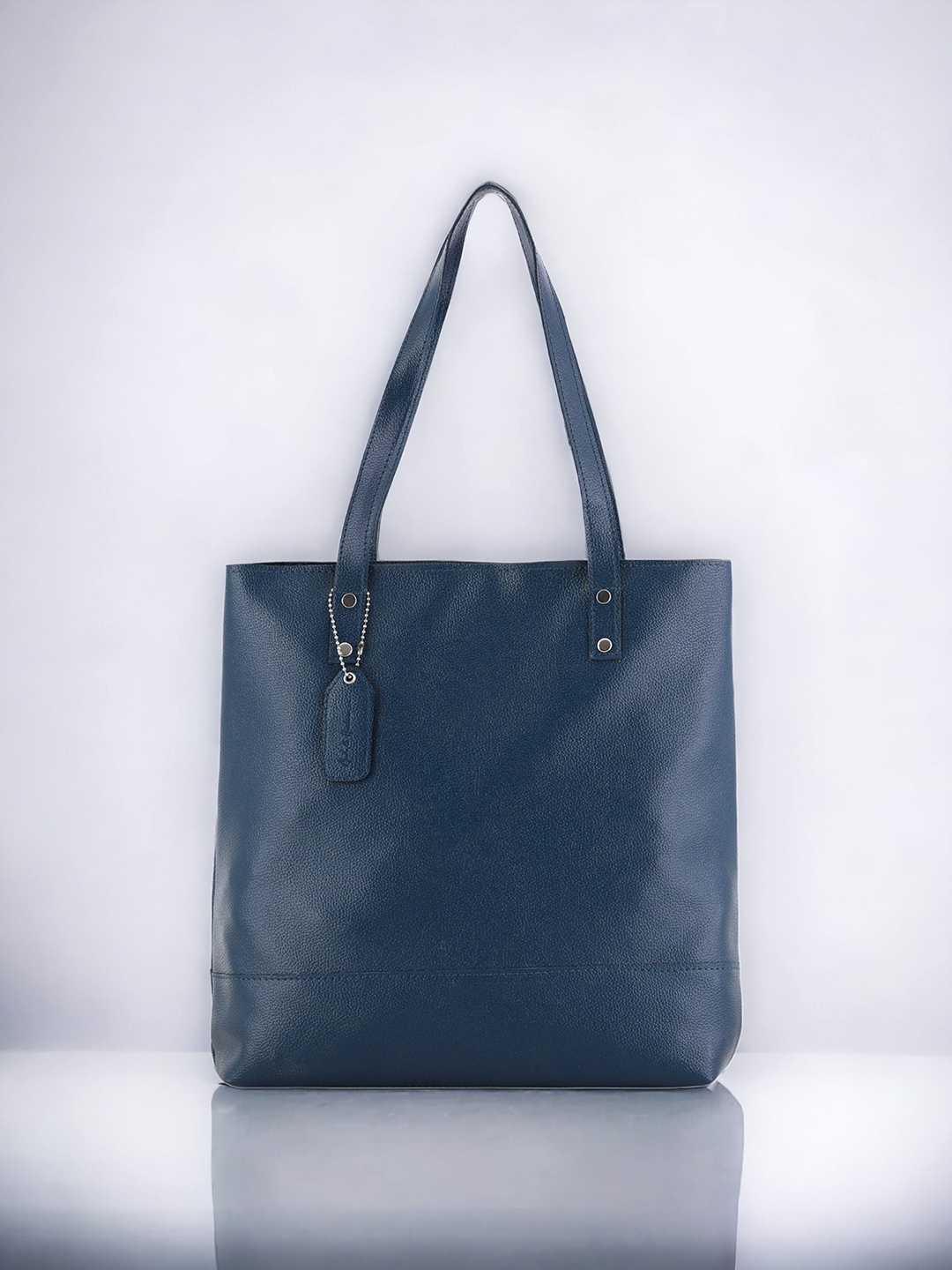 

Mast & Harbour Blue Textured Structured Shoulder bag