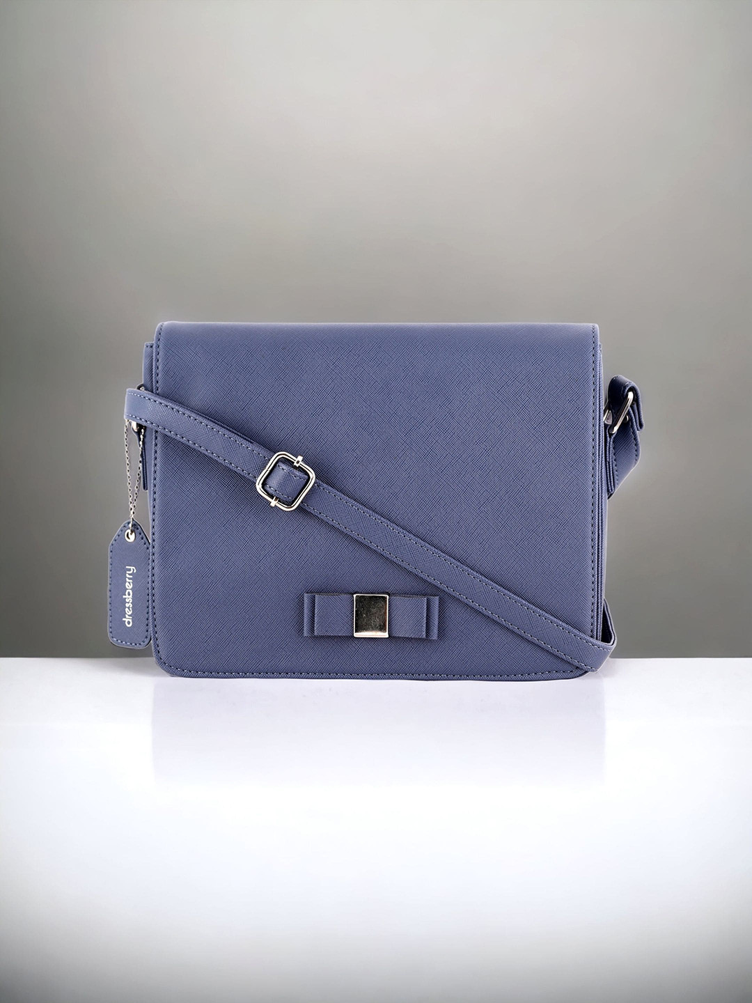 

DressBerry Blue PU Structured Sling Bag