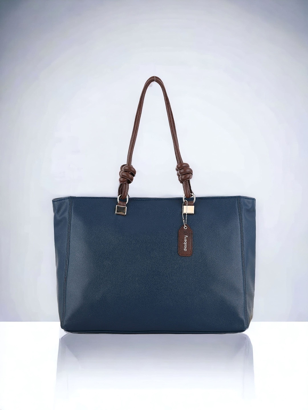 DressBerry Blue Oversized Shopper Shoulder Bag