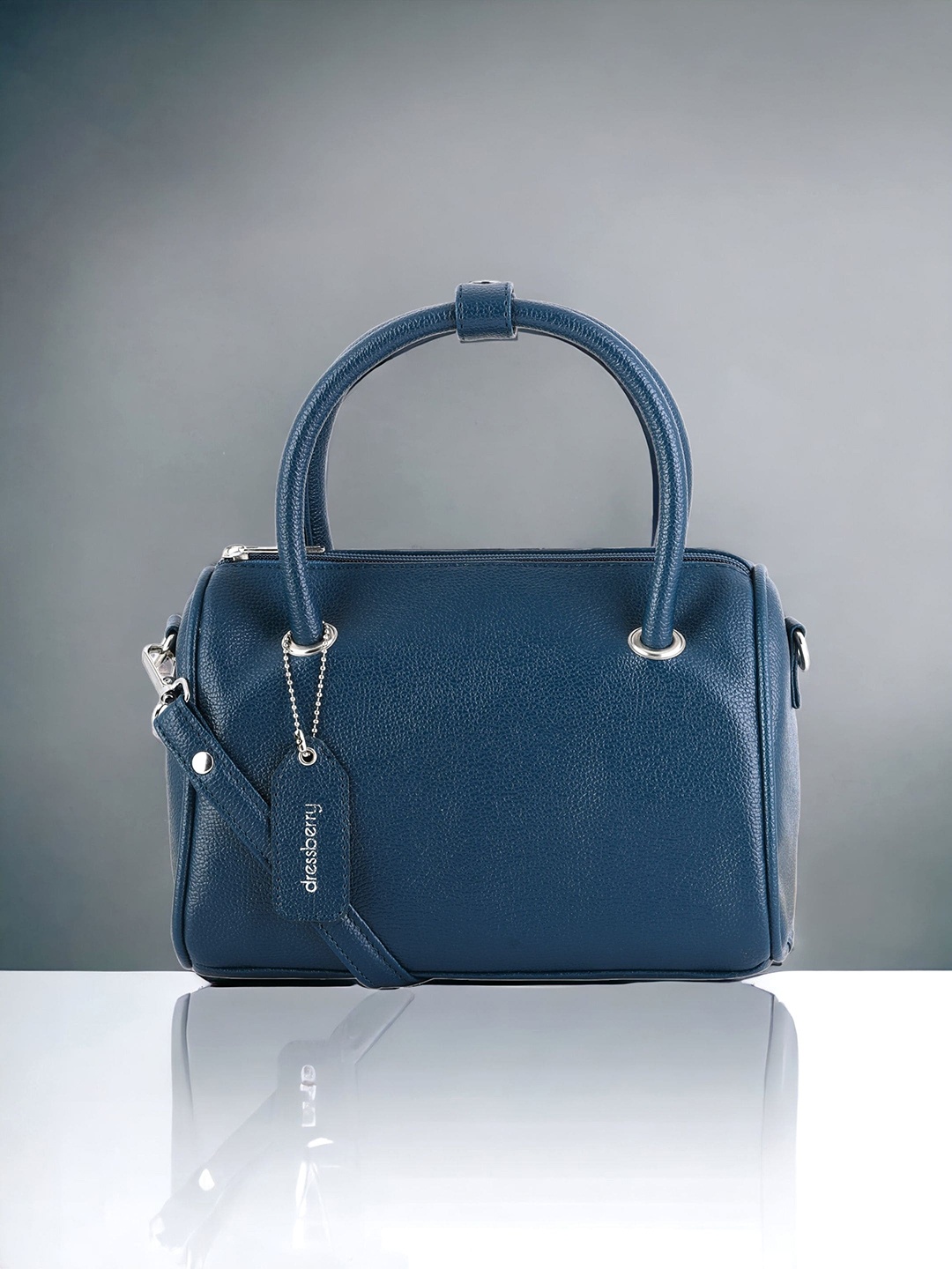 

DressBerry Blue PU Structured Shoulder Bag
