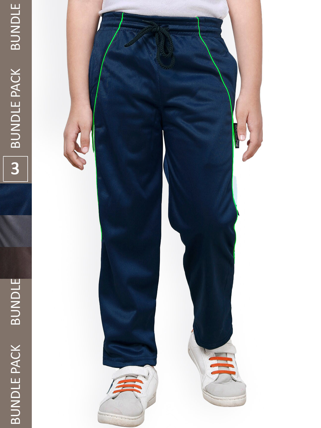 

IndiWeaves Boys Pack Of 3 Track Pants, Blue