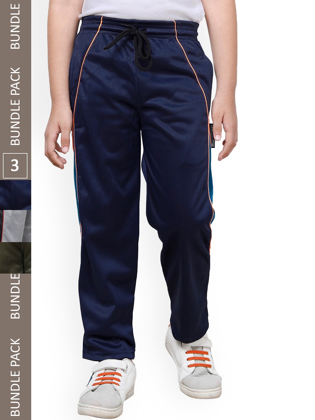 

IndiWeaves Boys Pack Of 3 Track Pants, Grey