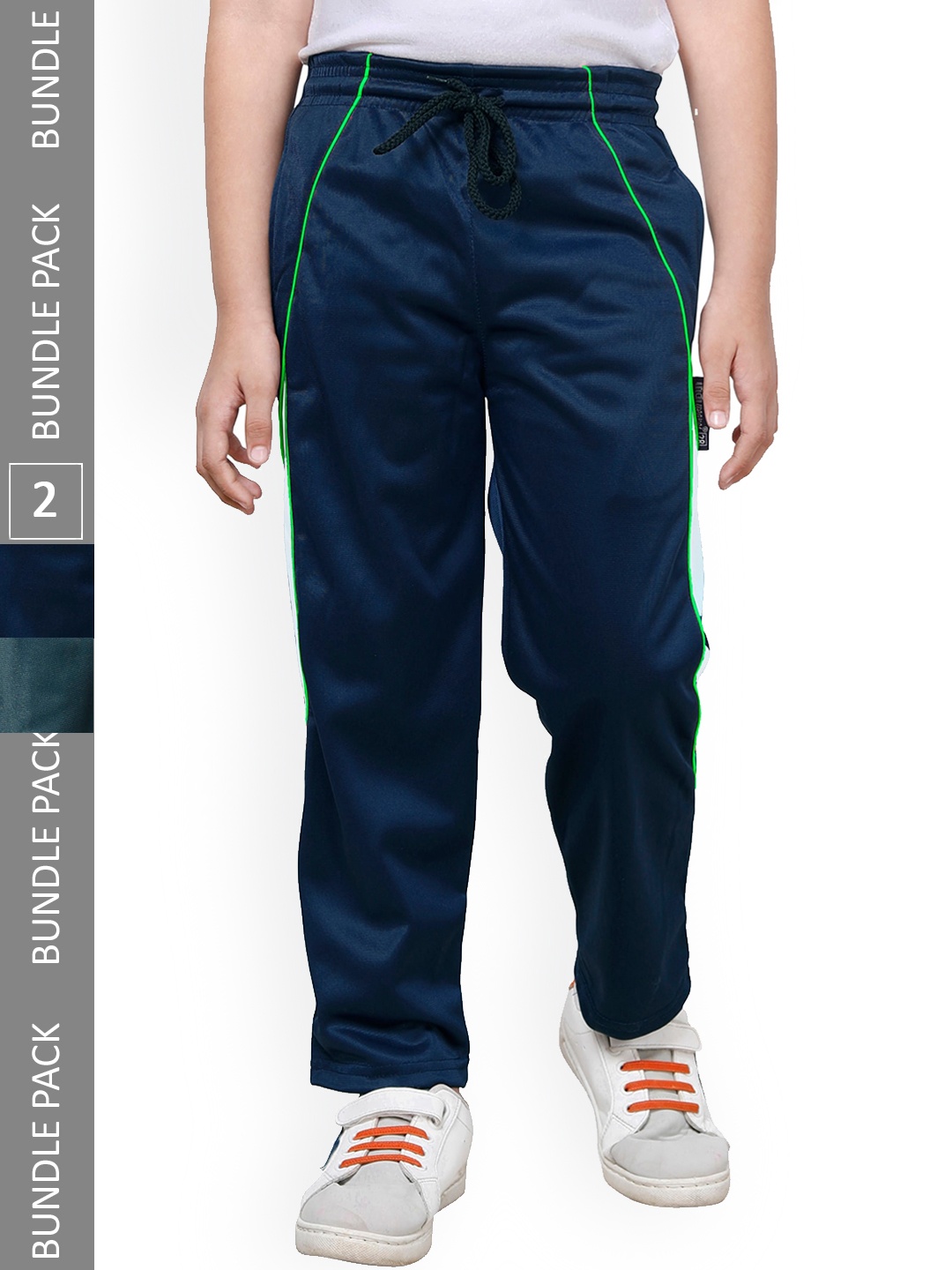 

IndiWeaves Boys Pack Of 2 Track Pants, Green
