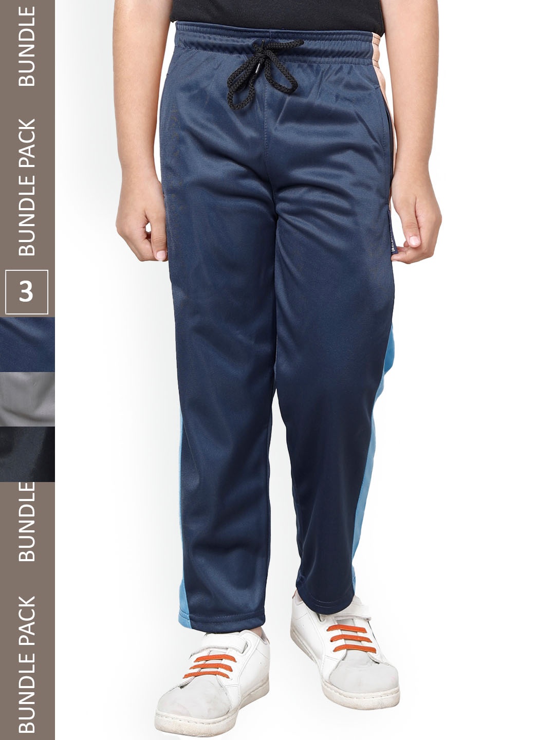 

IndiWeaves Boys Pack Of 3 Track Pants, Blue