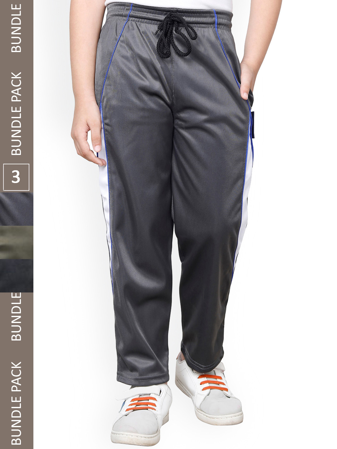 

IndiWeaves Boys Pack Of 3 Track Pants, Green
