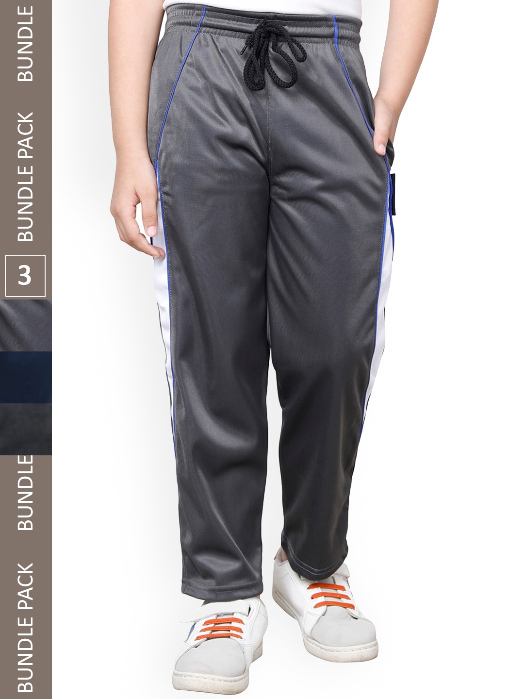 

IndiWeaves Boys Pack Of 3 Track Pants, Black