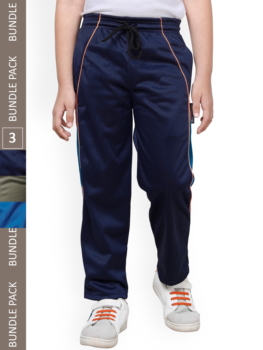 

IndiWeaves Boys Pack Of 3 Track Pants, Green