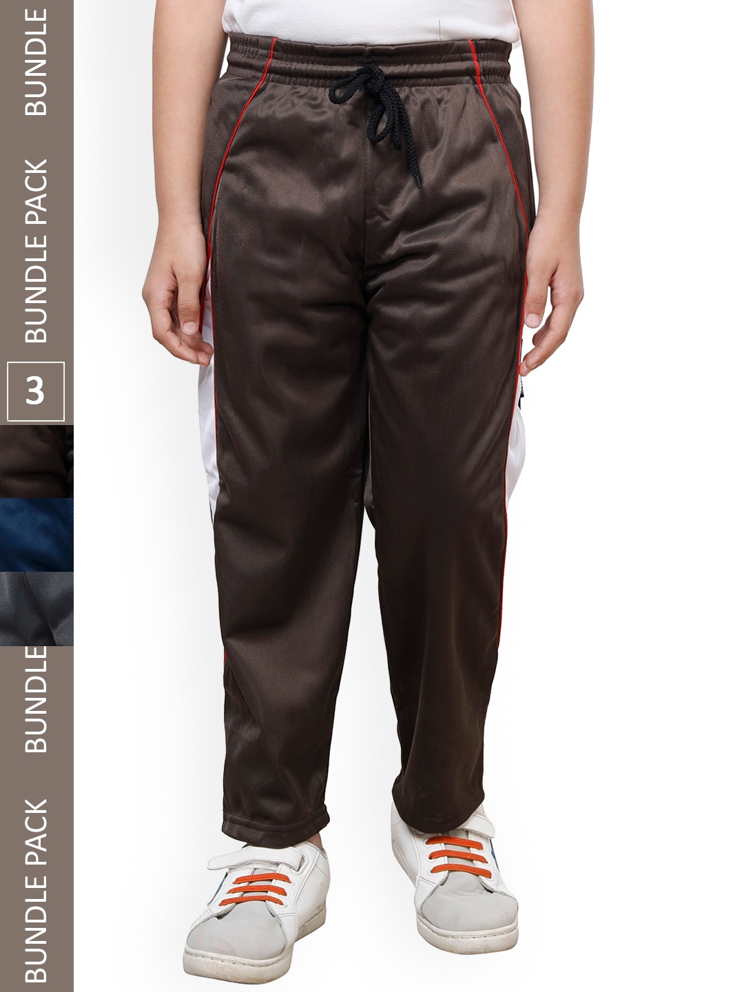 

IndiWeaves Boys Pack Of 3 Track Pants, Brown