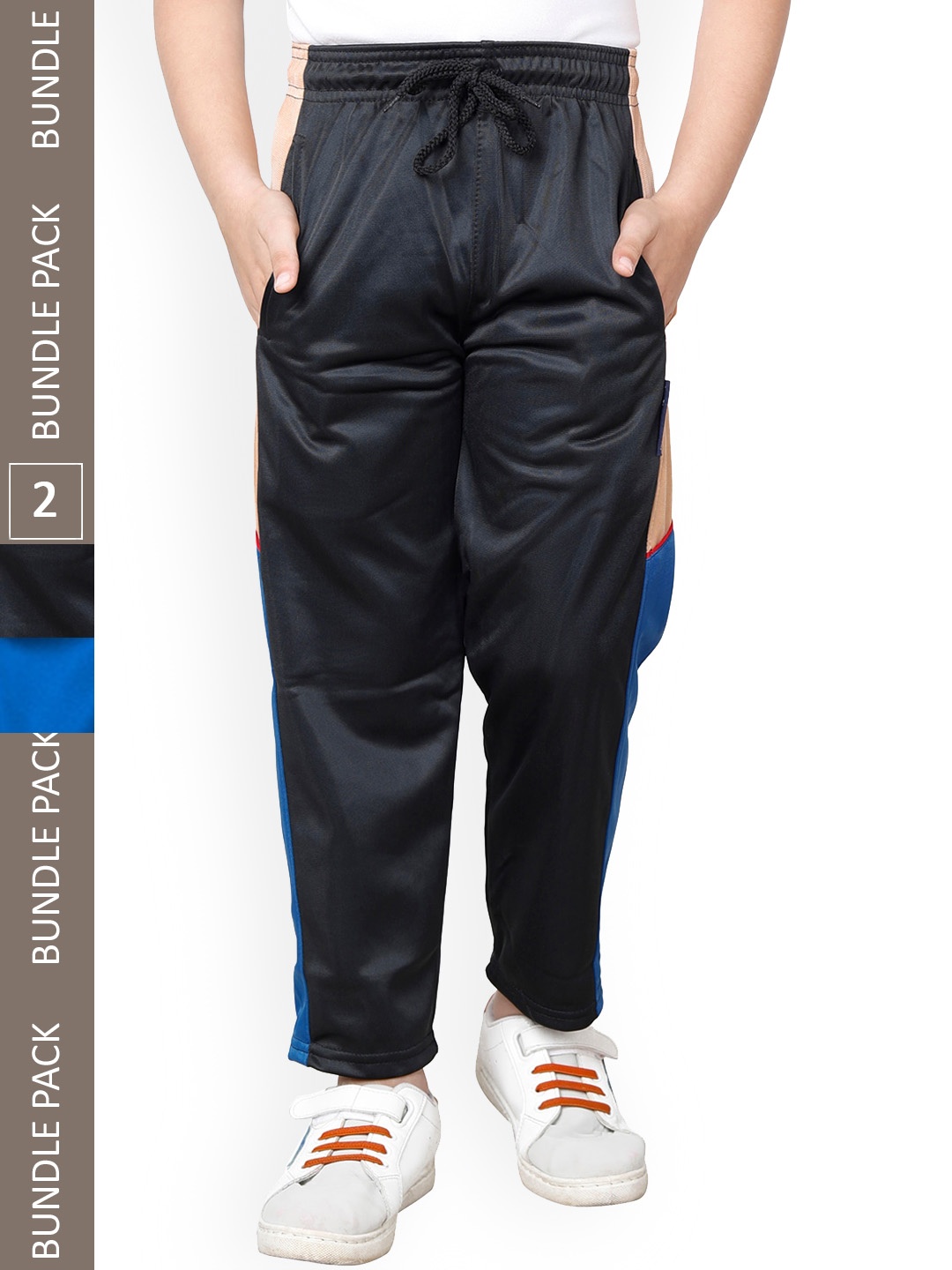 

IndiWeaves Boys Pack Of 2 Track Pants, Blue