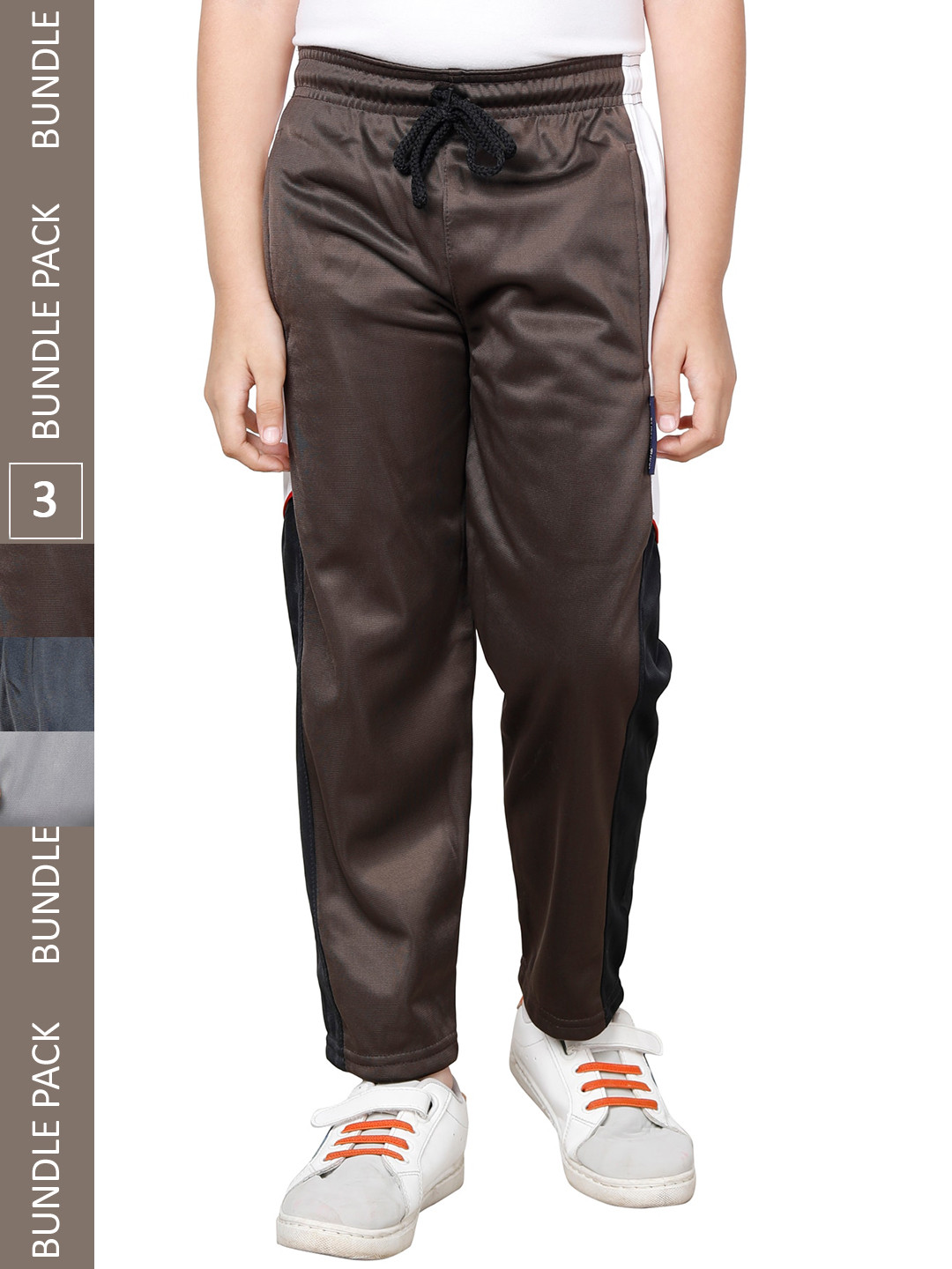 

IndiWeaves Boys Pack Of 3 Track Pants, Grey