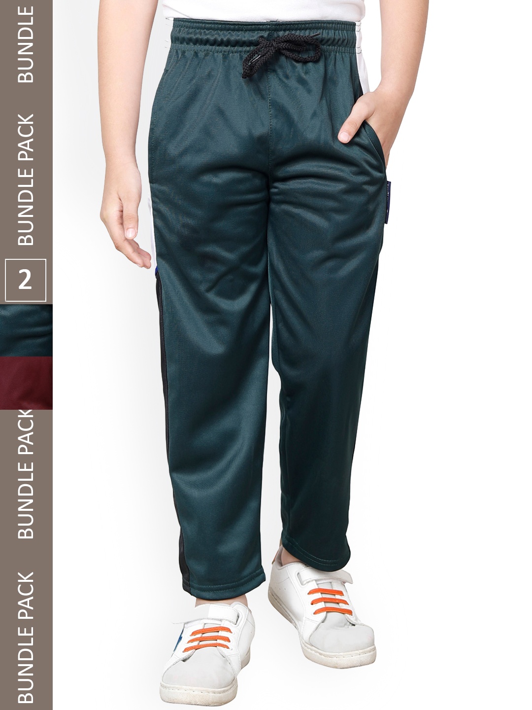 

IndiWeaves Boys Pack Of 2 Track Pants, Green