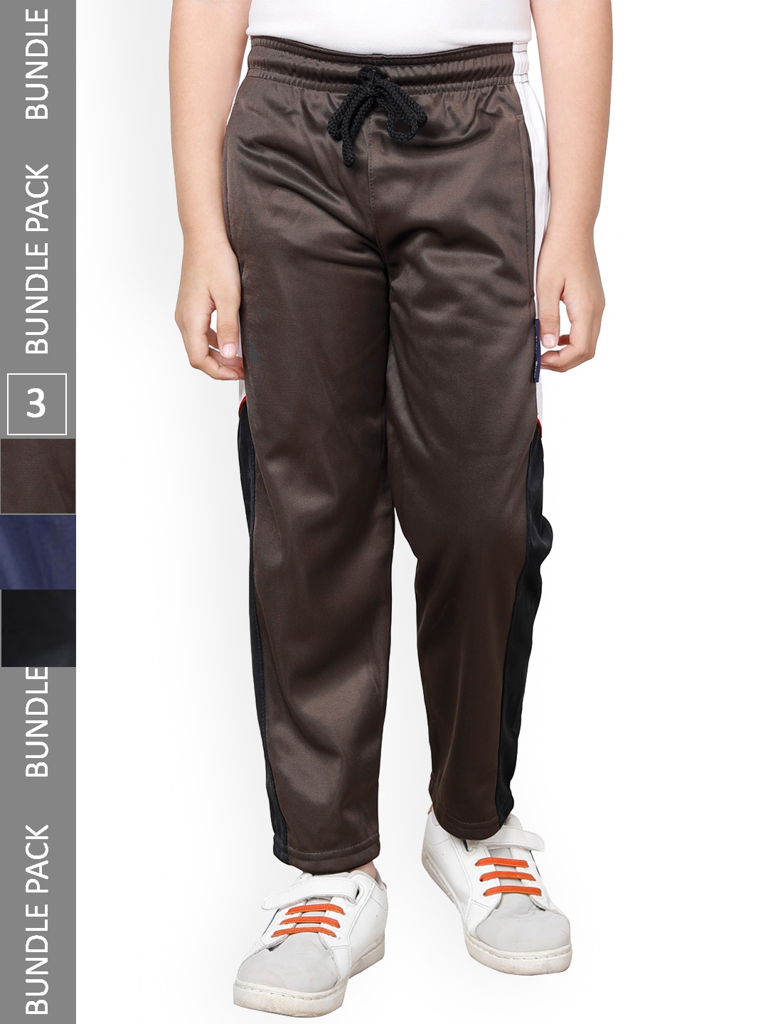 

IndiWeaves Boys Mid-Rise Regular Fit Lower Trackpants (Pack Of 3), Brown