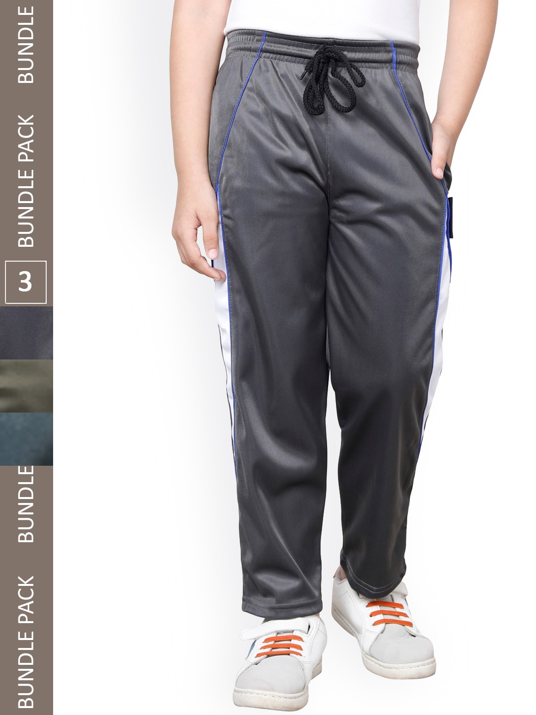 

IndiWeaves Boys Pack Of 3 Track Pants, Olive