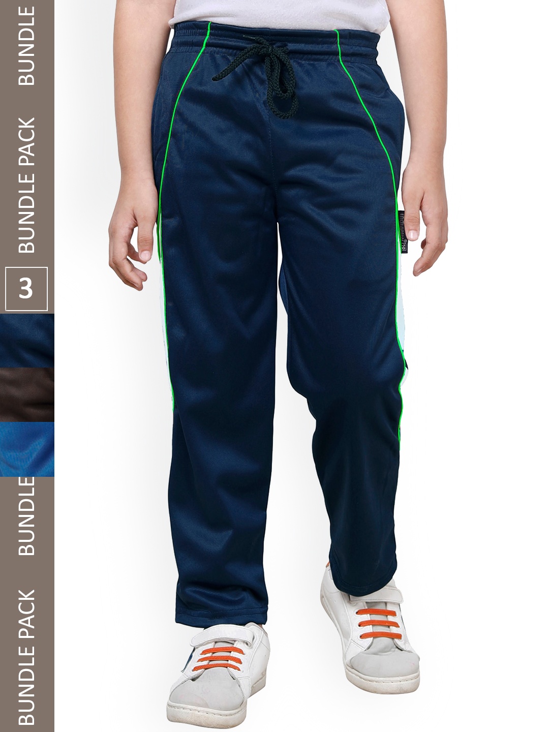 

IndiWeaves Boys Pack Of 3 Track Pants, Navy blue