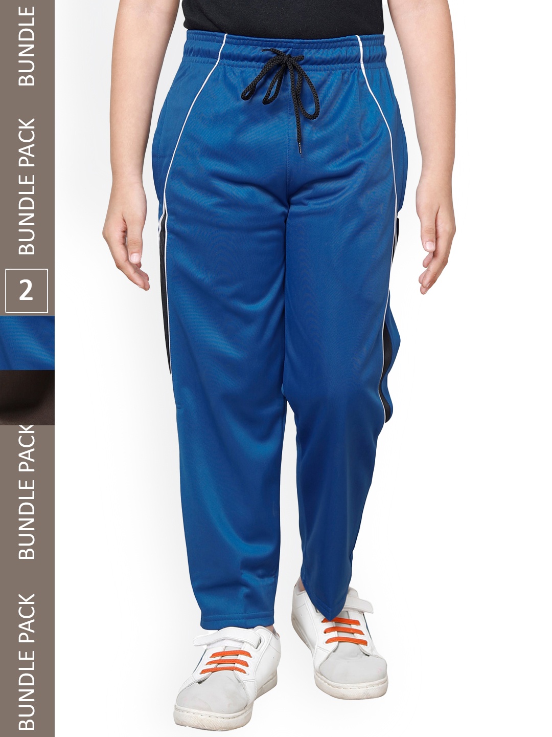 

IndiWeaves Boys Pack Of 2 Mid-Rise Regular Fit Track Pants, Blue
