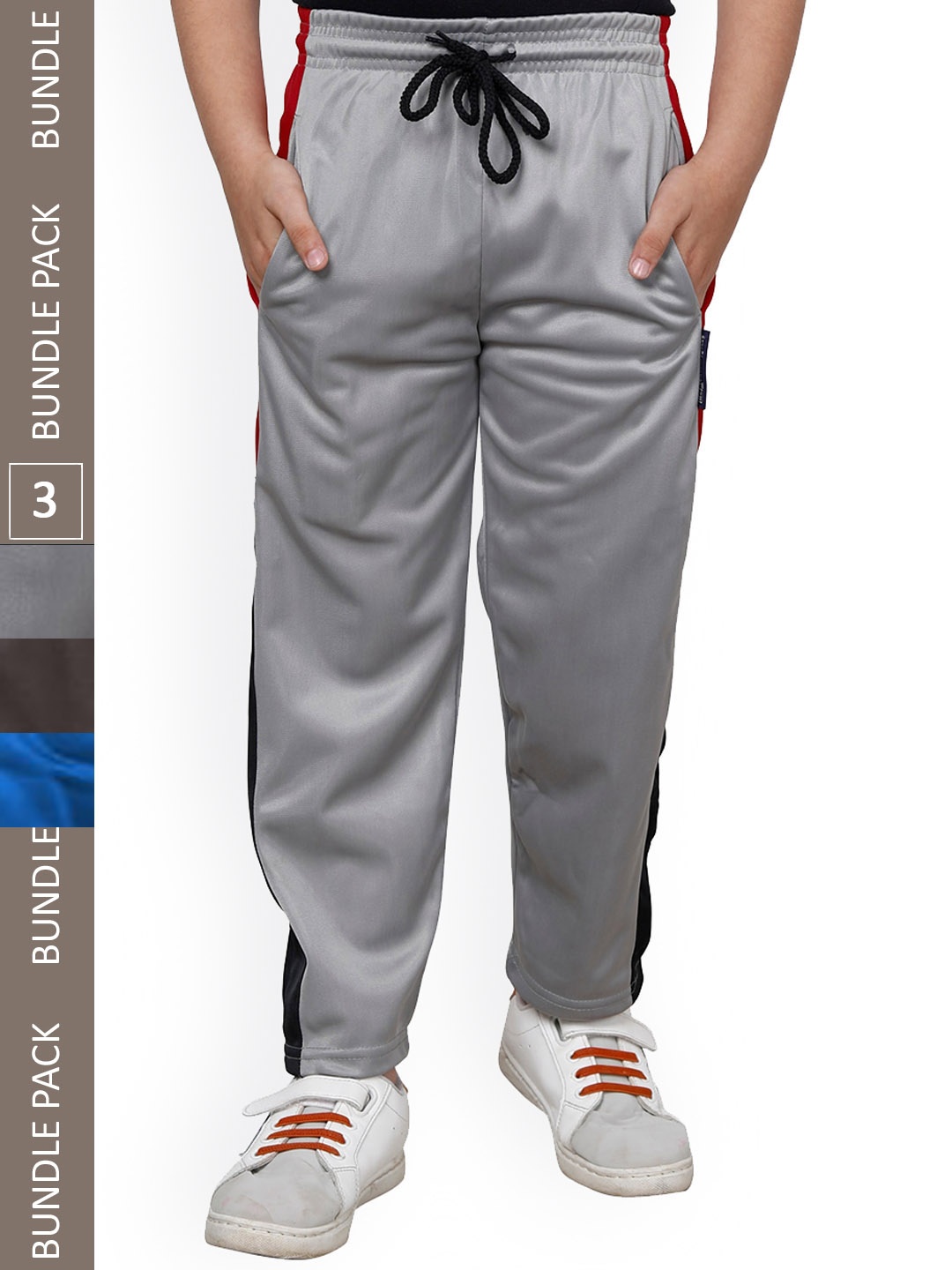 

IndiWeaves Boys Pack Of 3 Track Pants, Grey