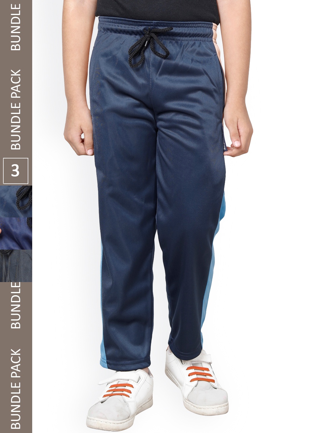 

IndiWeaves Boys Pack Of 3 Track Pants, Black
