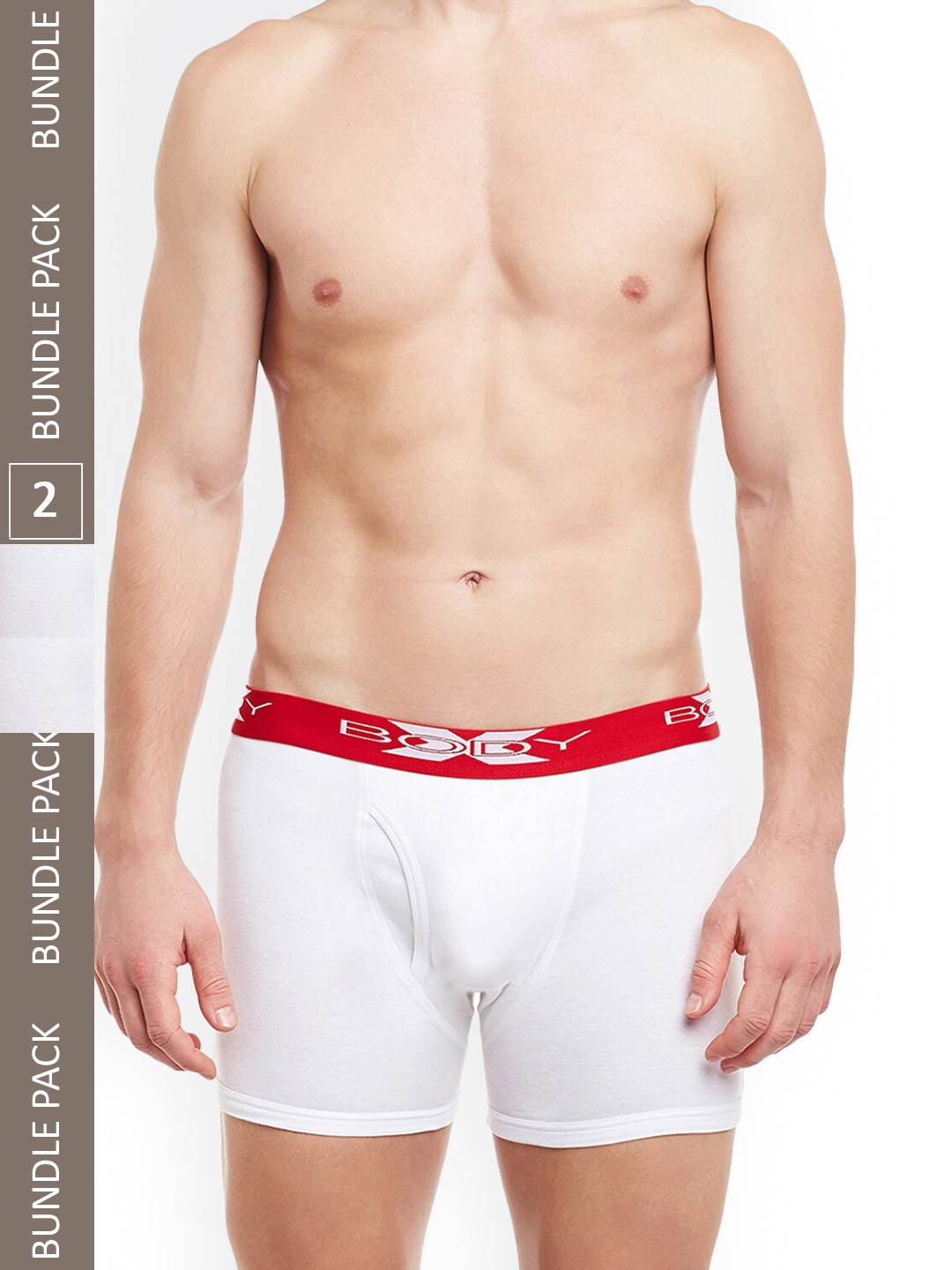 

BODYX Pack Of 2 Mid-Rise Pure Cotton Trunks, White
