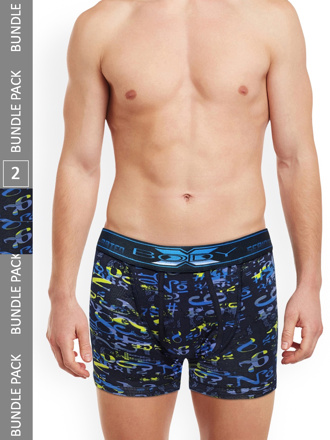 

BODYX Pack Of 2 Printed Cotton Trunks BX01T-Print11-2PCS-XL, Blue