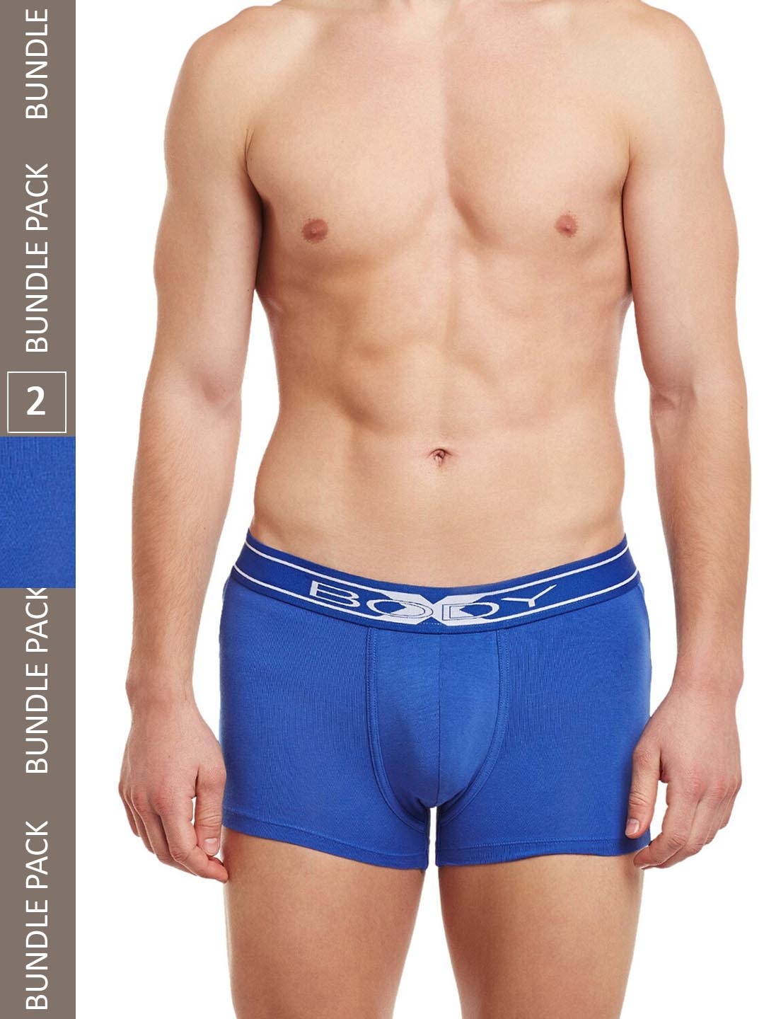 

BODYX Pack of 2 Stretchable Intellisoft Cotton Trunks BX10T-Dazzling-Blue-2PCS-XL
