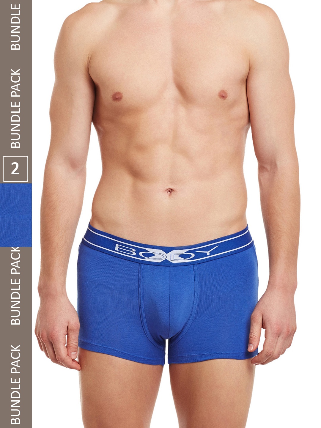 

BODYX Pack Of 2 IntelliSoft Stretchable Pure Cotton Trunks BX10T-Dazzling-Blue-2PCS-S